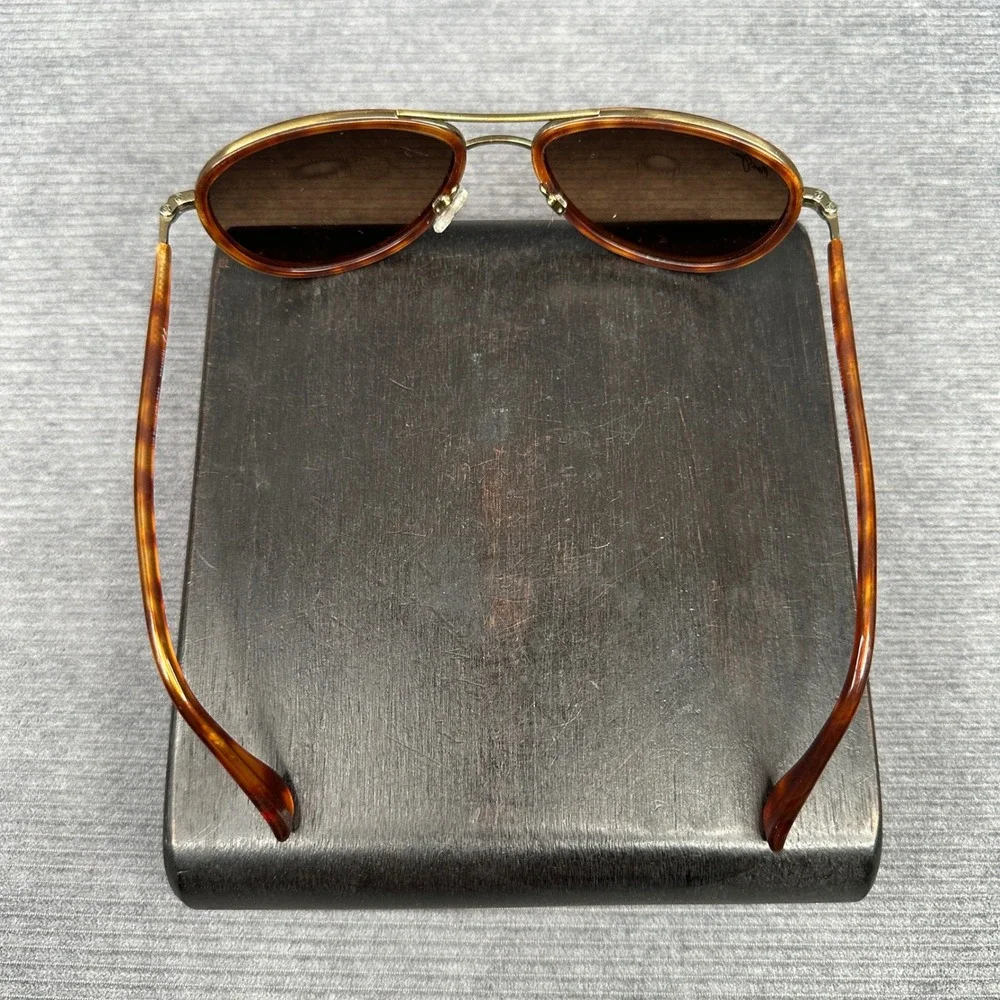 Maui Jim Small Kine MJ-251-16C Tortoise Titanium Aviator Y2K Sunglasses Brown